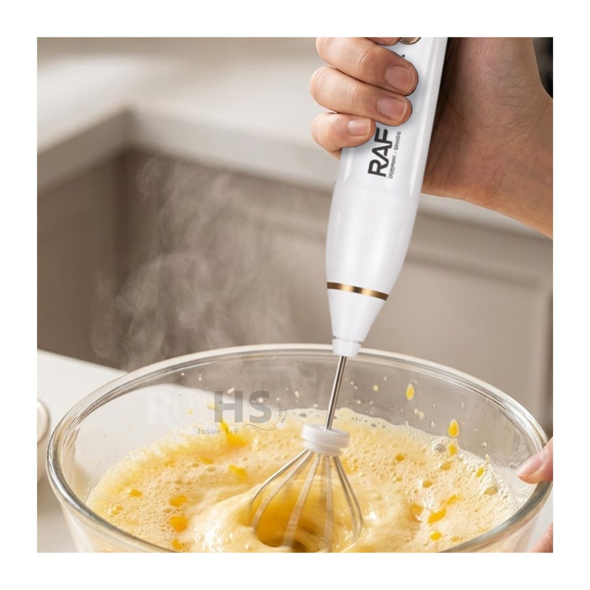 OEM - Batidora Manual de Café y Huevos 2 en 1 RAF