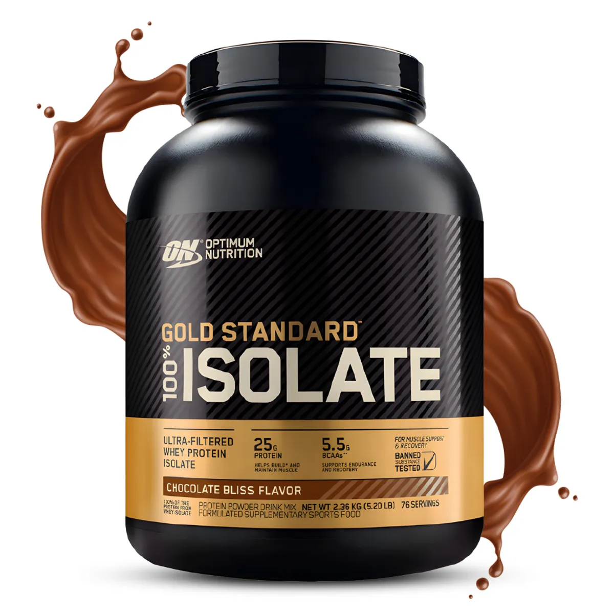 OPTIMUN NUTRITION - Gold Standard Isolate 5 LB - Chocolate Bliss + Portaproteina