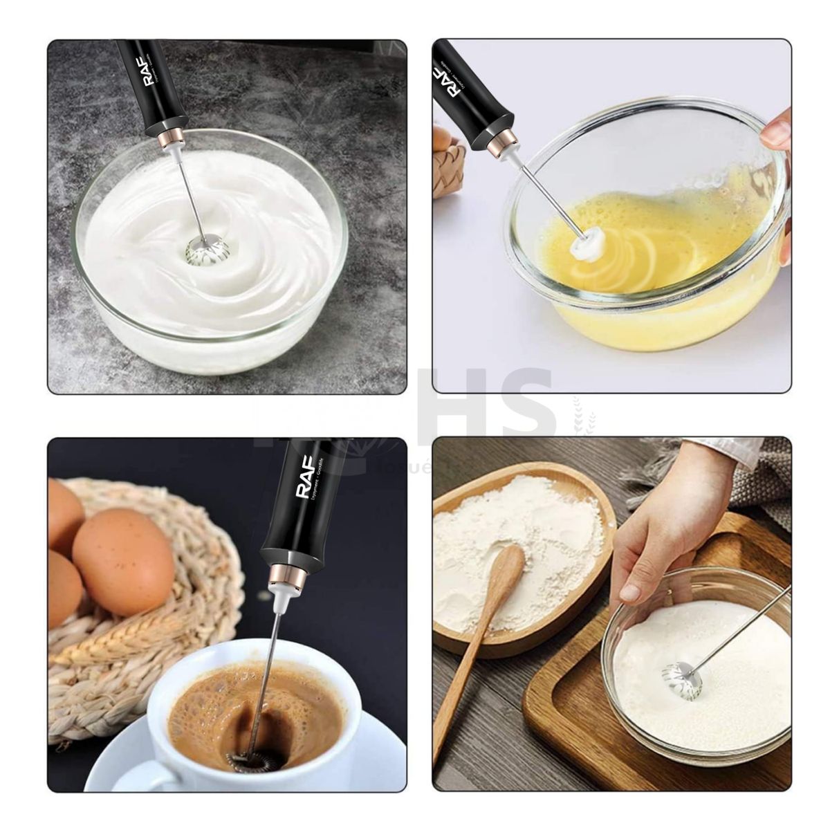 OEM - Batidora Manual 3 en 1 Para Café y Huevos + Separador de Huevo RAF