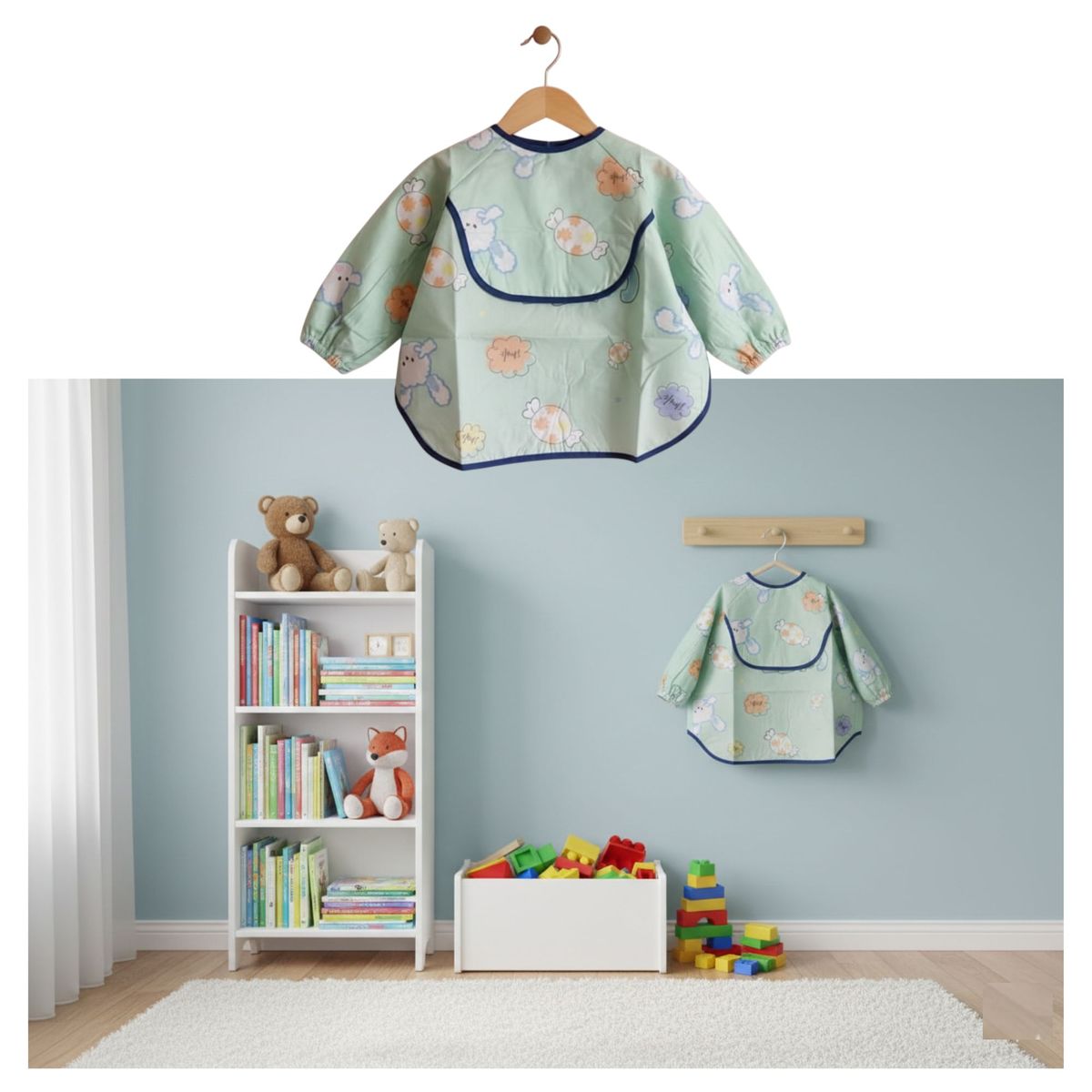 GENERICO - Mandil Infantil Cute con Mangas Pack x 2 Unds