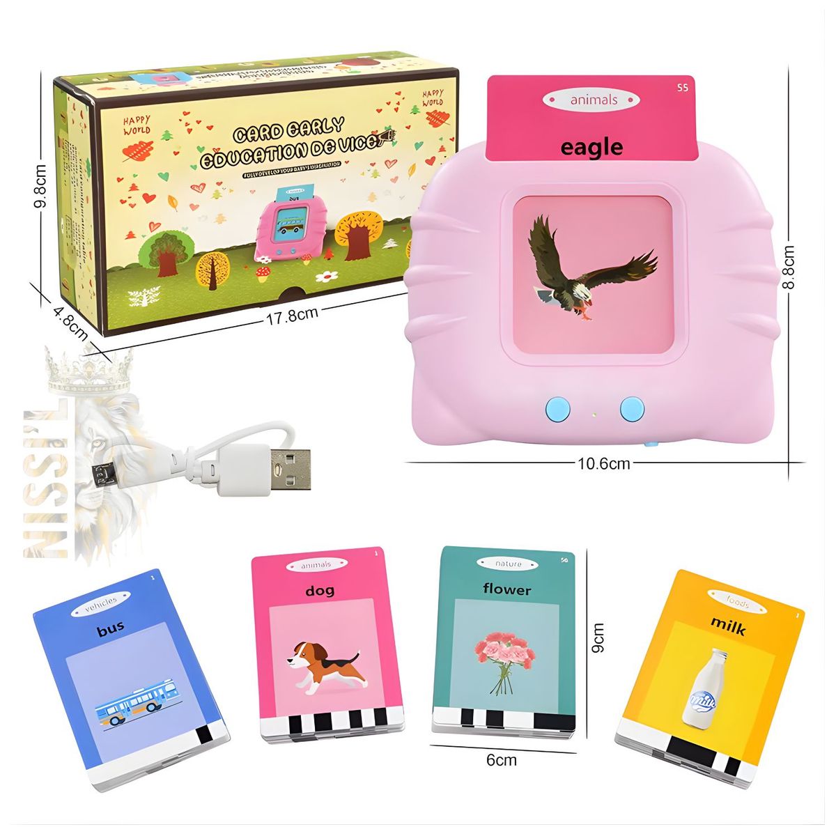 OEM - LECTOR DE TARJETAS EDUCATIVAS ESPAÑOL-INGLES PREMIUM
