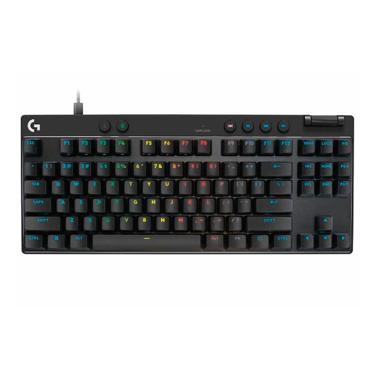 LOGITECH - TECLADO GAMER LOGITECH PRO X TKL RAPID USB-C RGB NEGRO l PN 920-013131