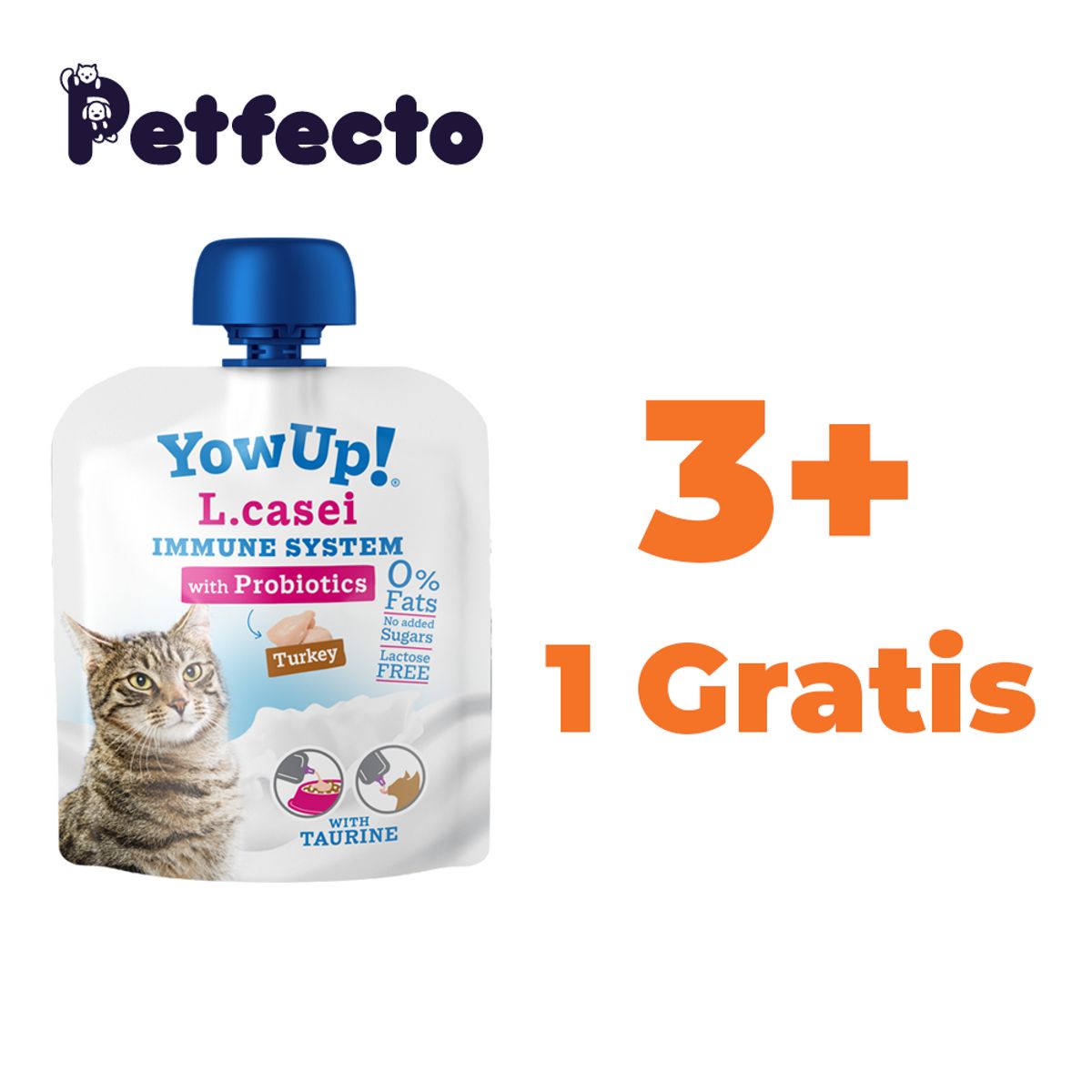 PACK YOGURT PROBIOTICO PARA GATOS 85 gr, marca YOWUP - Foto Principal