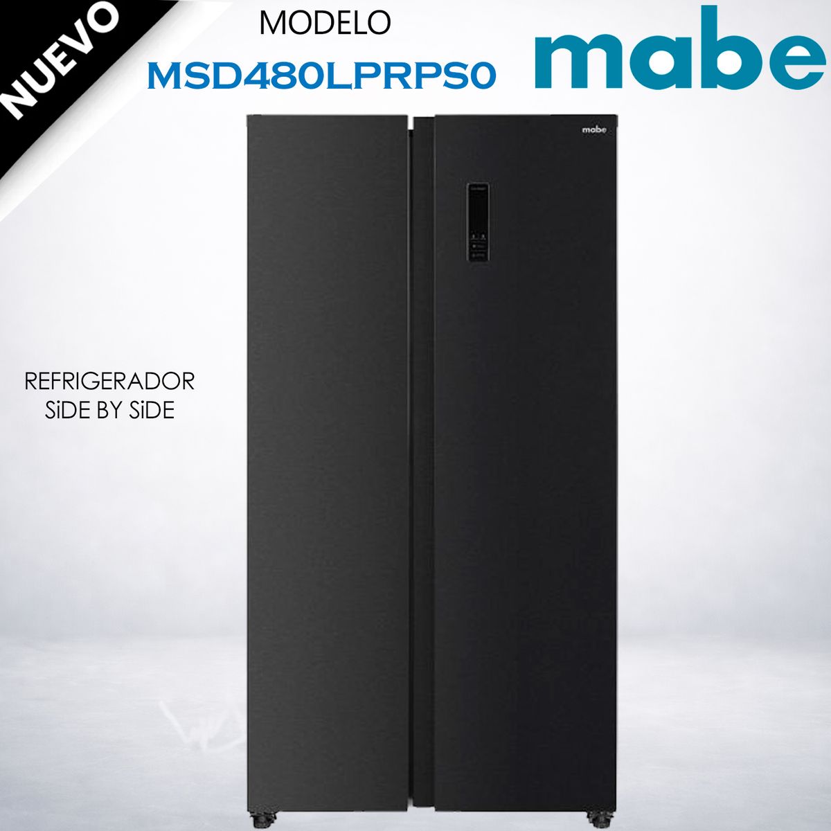 Mabe - MSD480LPRPS0 - Refrigerador Side by Side No Frost 436 litros Netos Black Steel Mabe