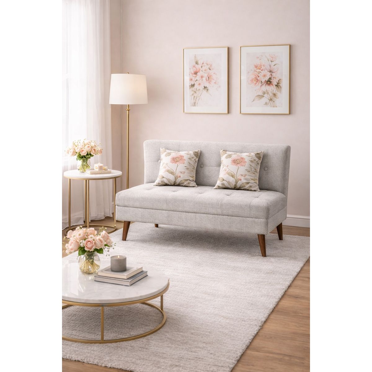 ARTSOFA - Sofá Nube Dos Cuerpos Gris Plata antifluido + Obsequio
