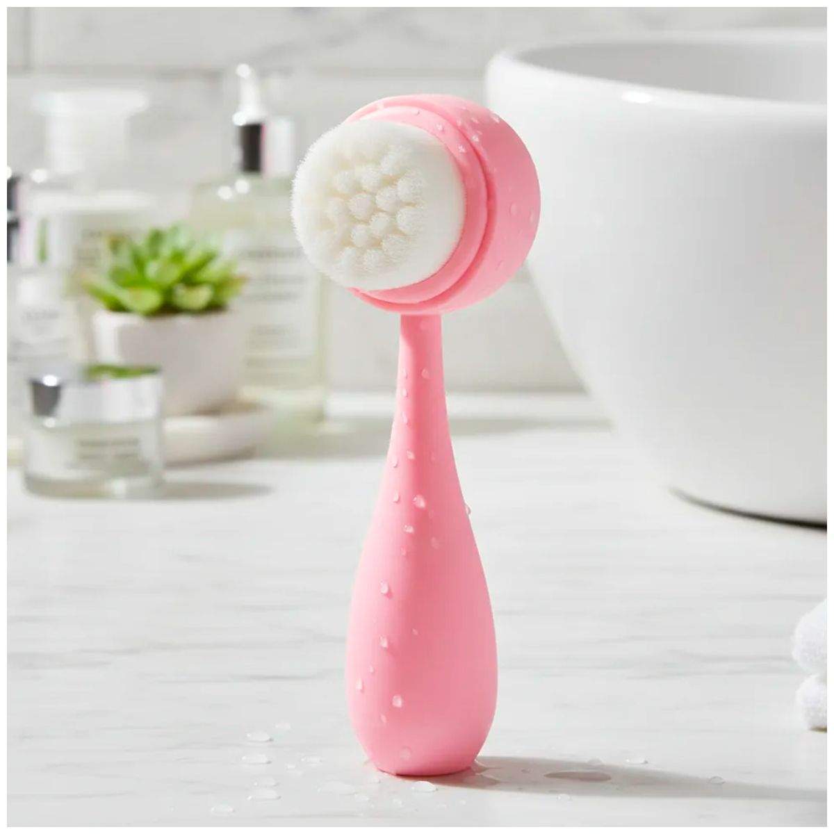 GENERICO - Cepillo de Limpieza Facial Rosado