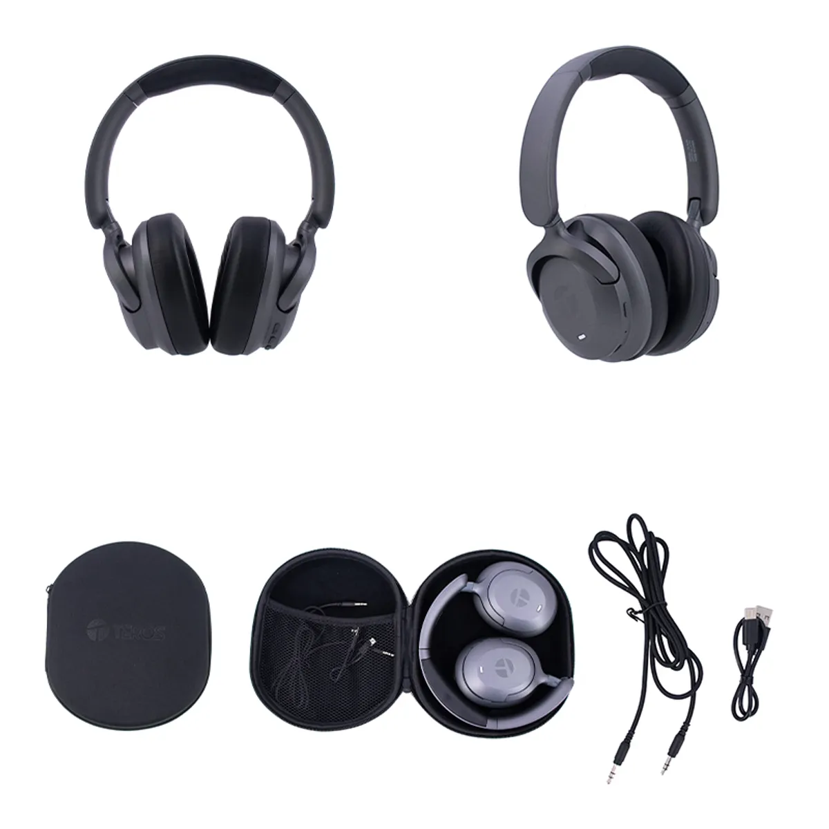 TEROS - Audífono inalámbricos TEROS TE-8038N, USB-C, Negro Titanium