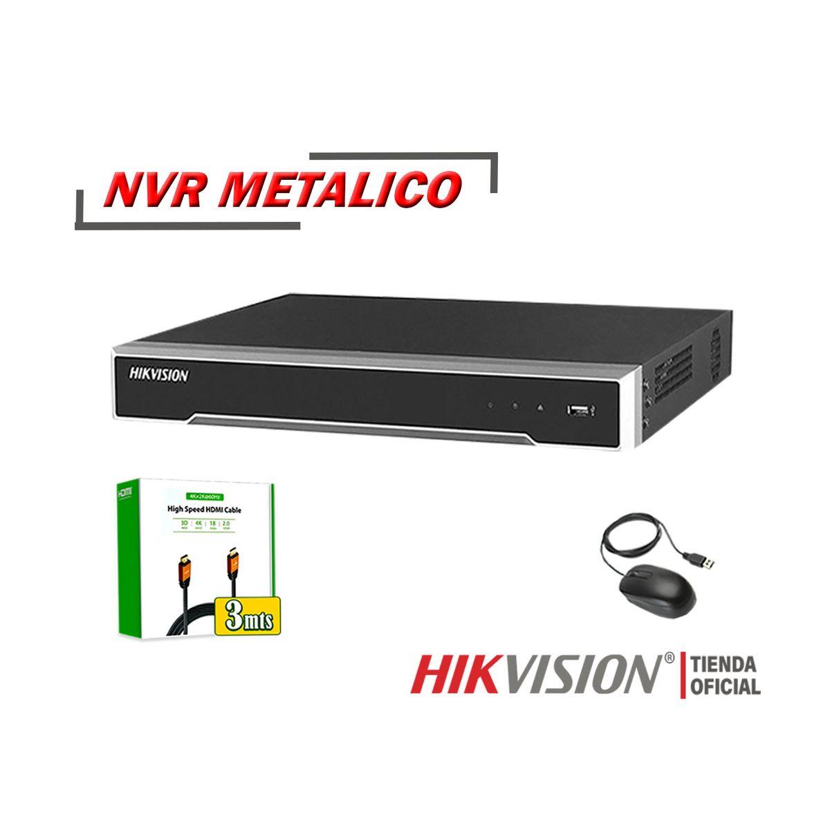 HIKVISION - Kit 16 Cámara Seguridad IP POE Hikvision 4MP ColorVu 2 Cámara Visión 360 Alarma Disco 2TB