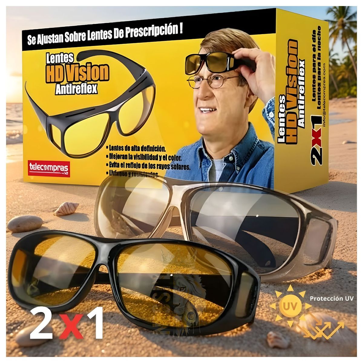 OEM - LENTES DE MANEJO HD DIA-NOCHE 2x1 PREMIUN