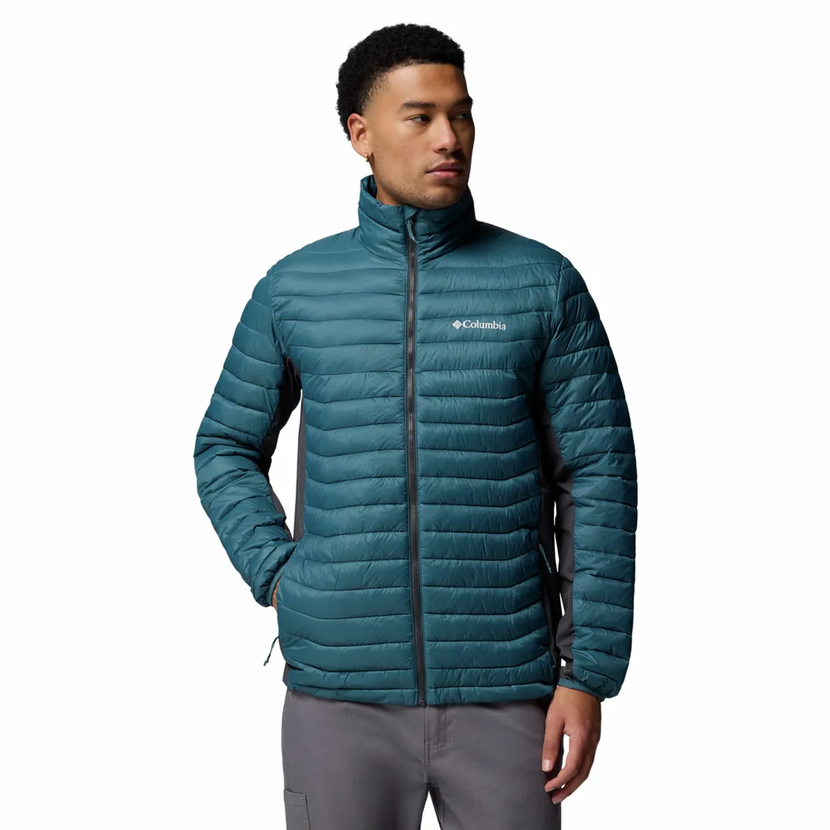 COLUMBIA - Casaca Columbia Hombre Powder Pass Celeste COLUMBIA