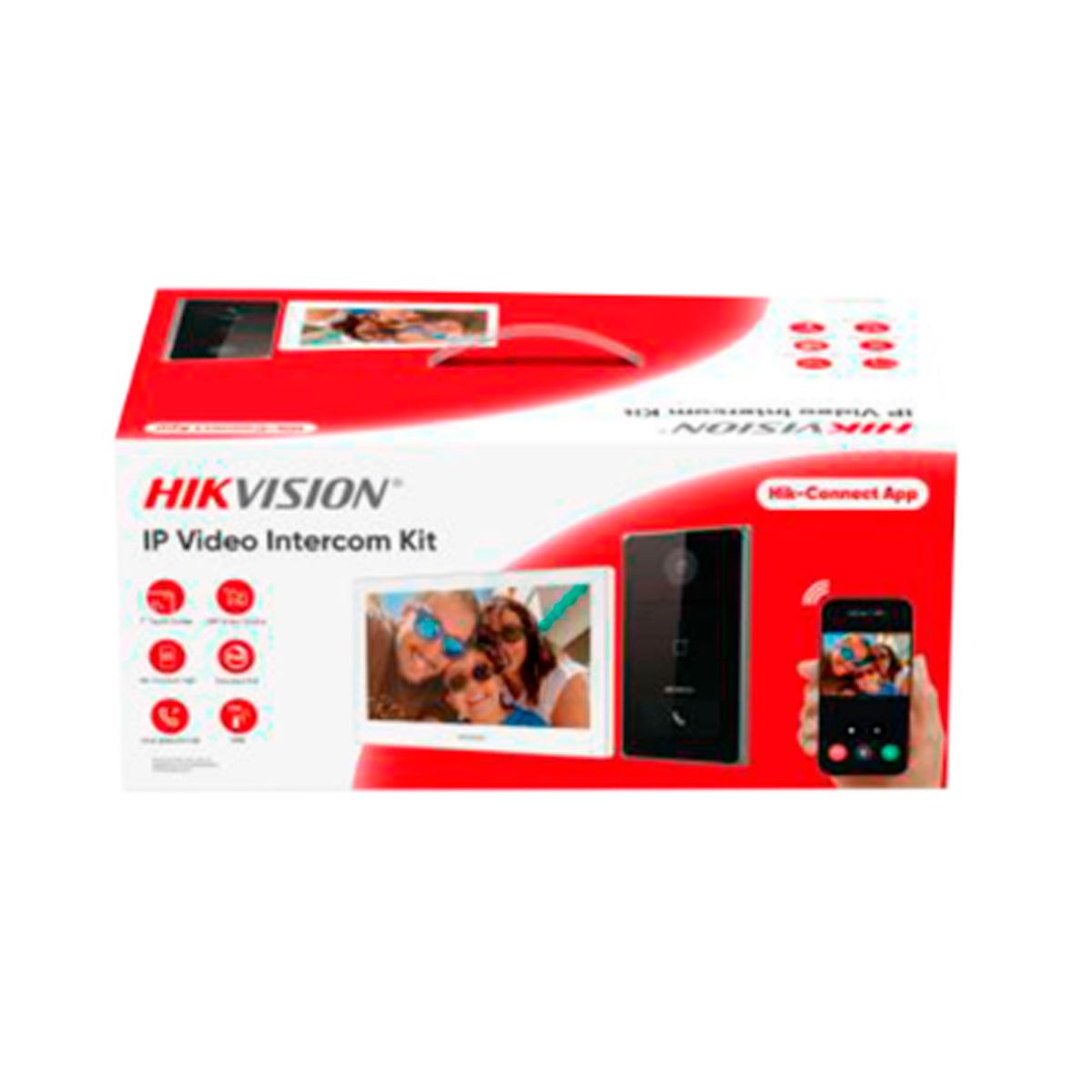HIKVISION - KIT V-PORTERO HIKVISION MONITOR 7 2MP 60HZ 64KBPS l PN HK-DS-KIS608-P
