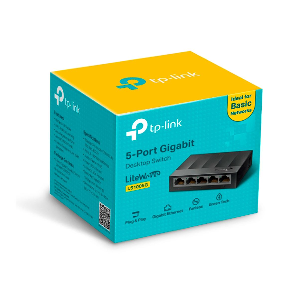 TP LINK - SWITCH 5P GIGABIT TP-LS1005G TP LINK NEGRO l P-N TP-LS1005G