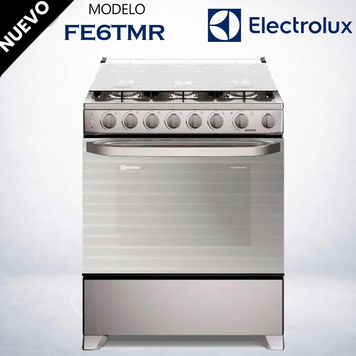 Electrolux - Cocina Electrolux 6 hornillas 76 cm Inox FE6TMR