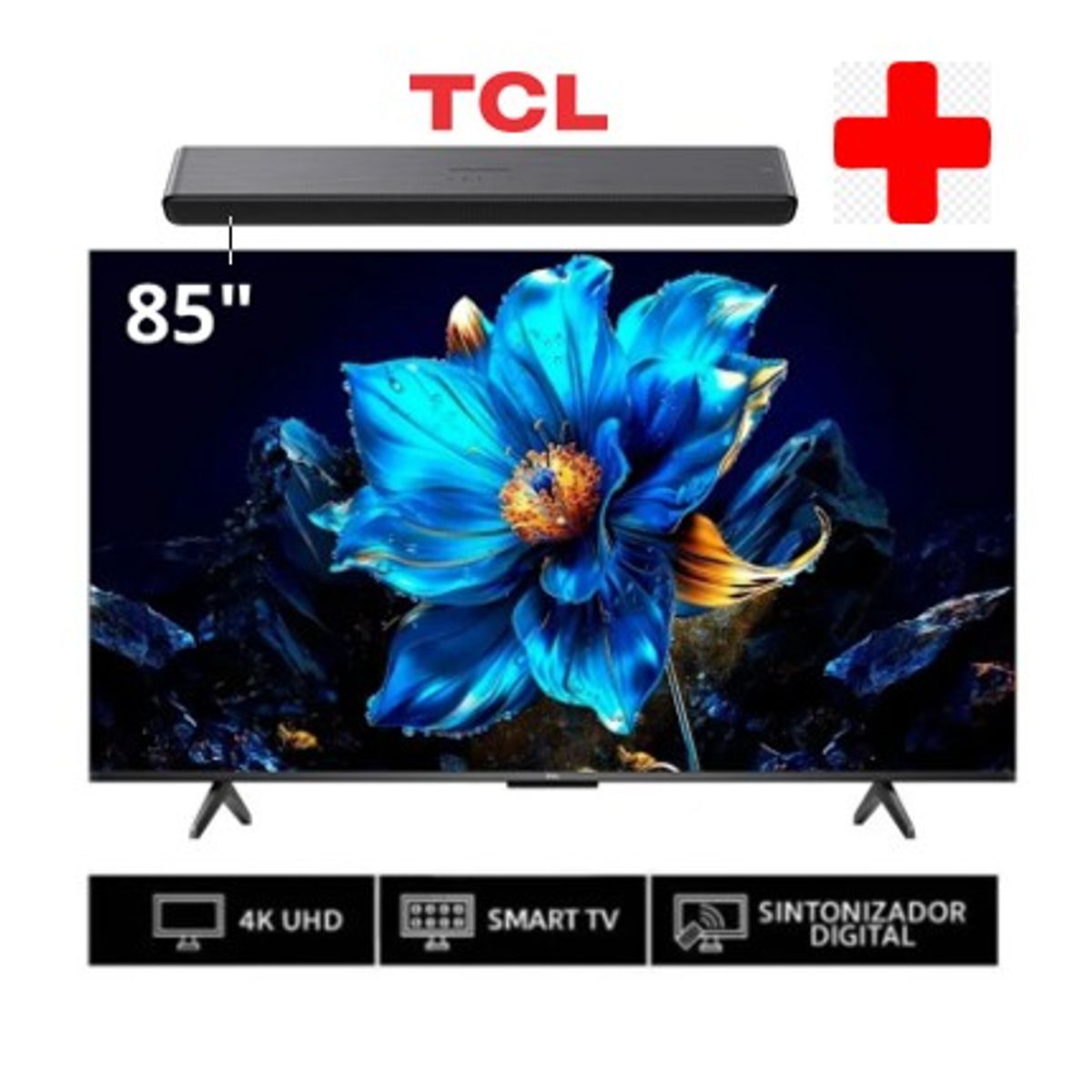TCL - Televisor TCL QLED 85 UHD 4K Smart TV 85A400 + SOUNDBAR TCL