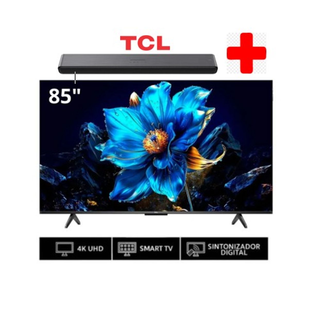 TCL - Televisor TCL QLED 85 UHD 4K Smart TV 85A400 + SOUNDBAR TCL