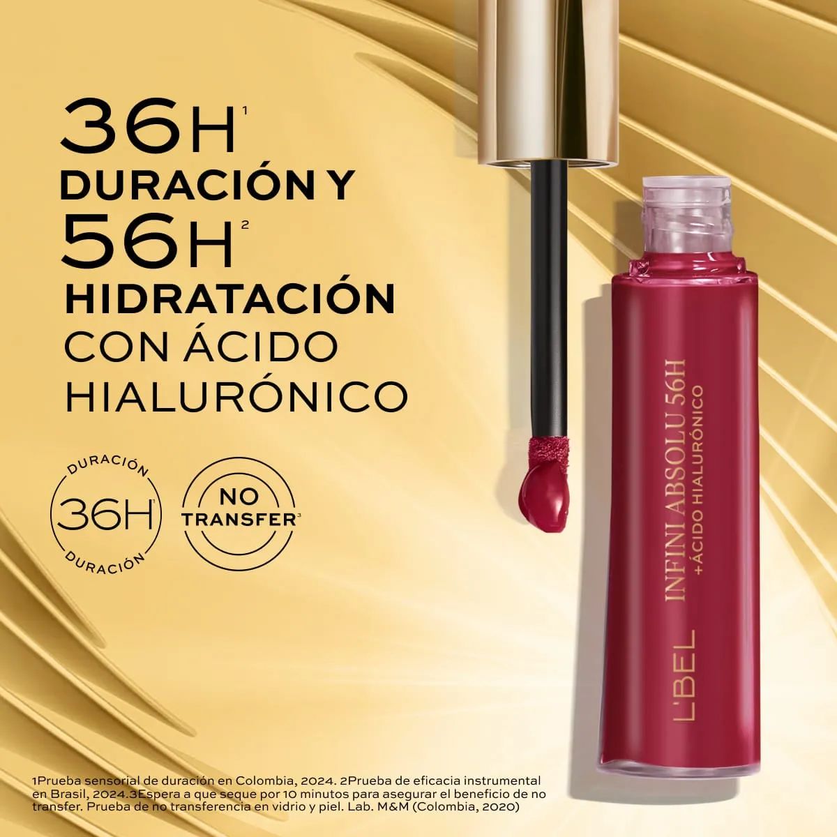 Lbel - Labial Líquido Infini Absolu 56H - Tono Red Sensuelle