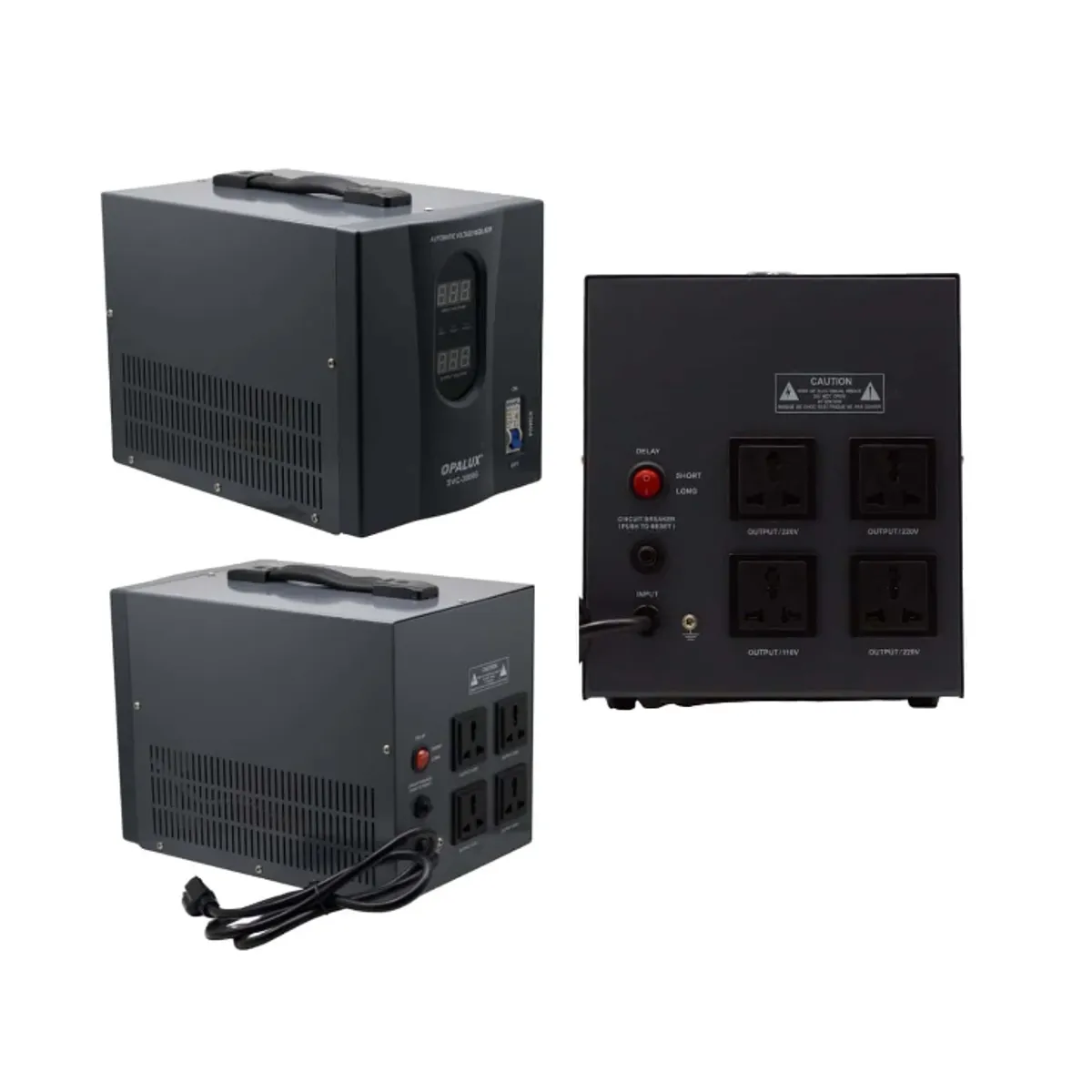 Estabilizador Servo Motor 3000W c Pantalla Digital SVC-3000B OPALUX, marca OPALUX - Foto Principal