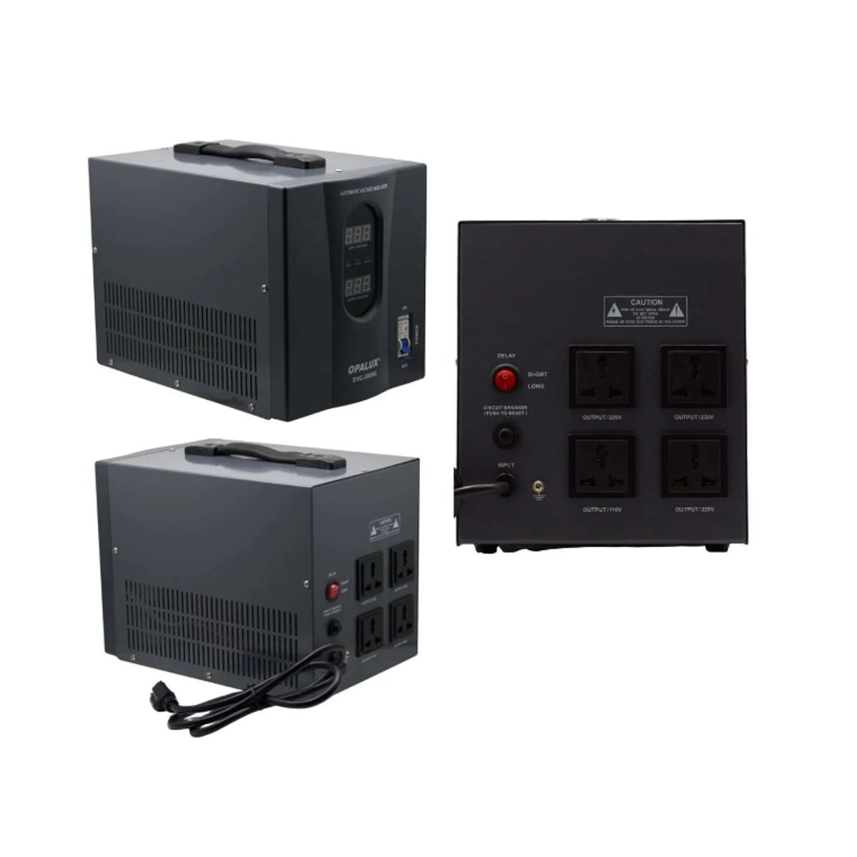 Estabilizador Servo Motor 3000W c Pantalla Digital SVC-3000B OPALUX, marca OPALUX - Foto Principal