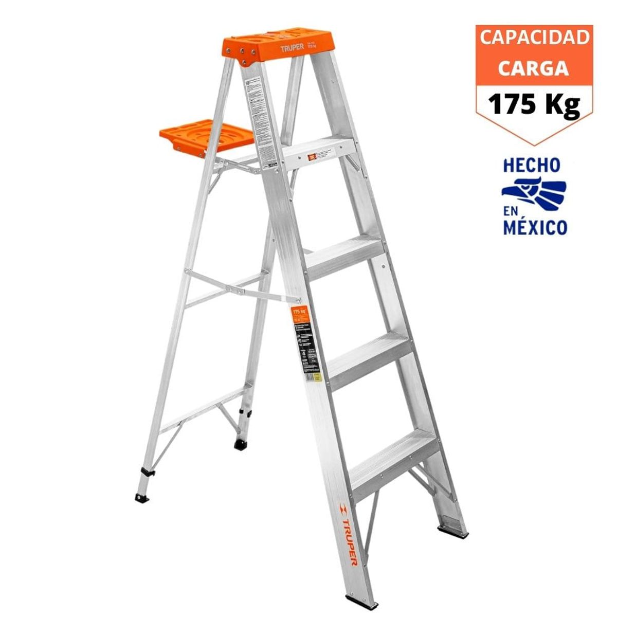 TRUPER - Escalera de Tijera Tipo Ll 4 Escalones y Bandeja 10264 Truper