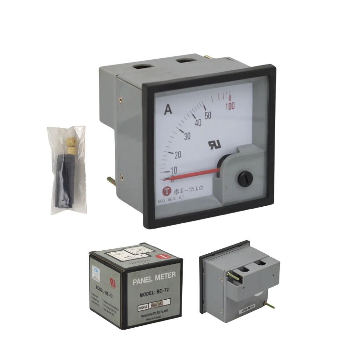 GENERICO - Amperímetro Analógico 72x72mm 0-50-100A 5A BE-72 050A STRONGER