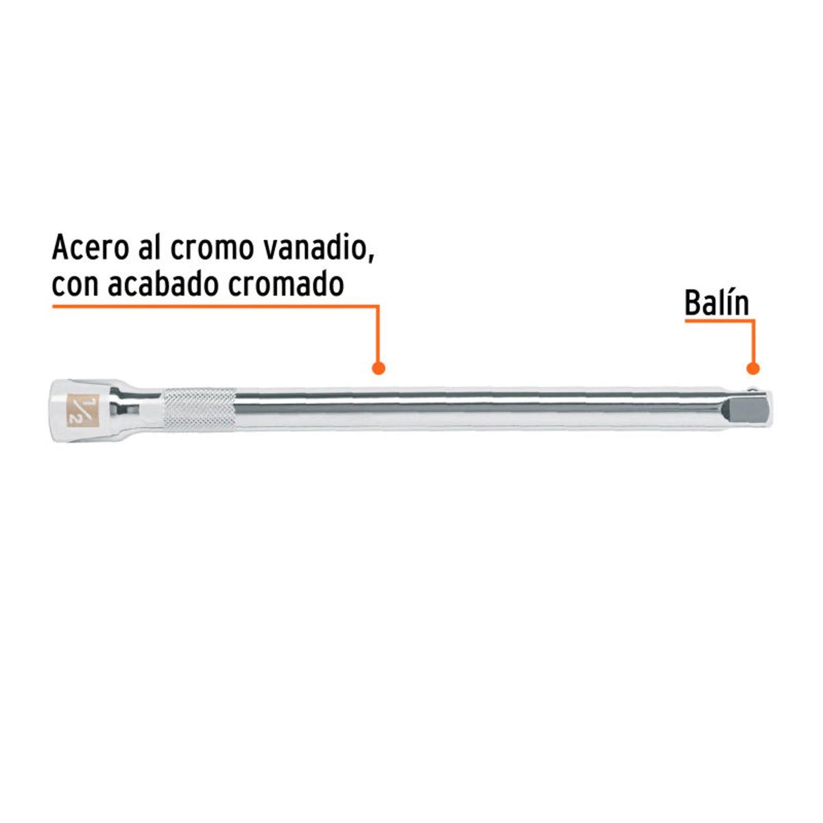 TRUPER - Extensión cuadro 12 para matraca, largo 10, TRUPER - 13418