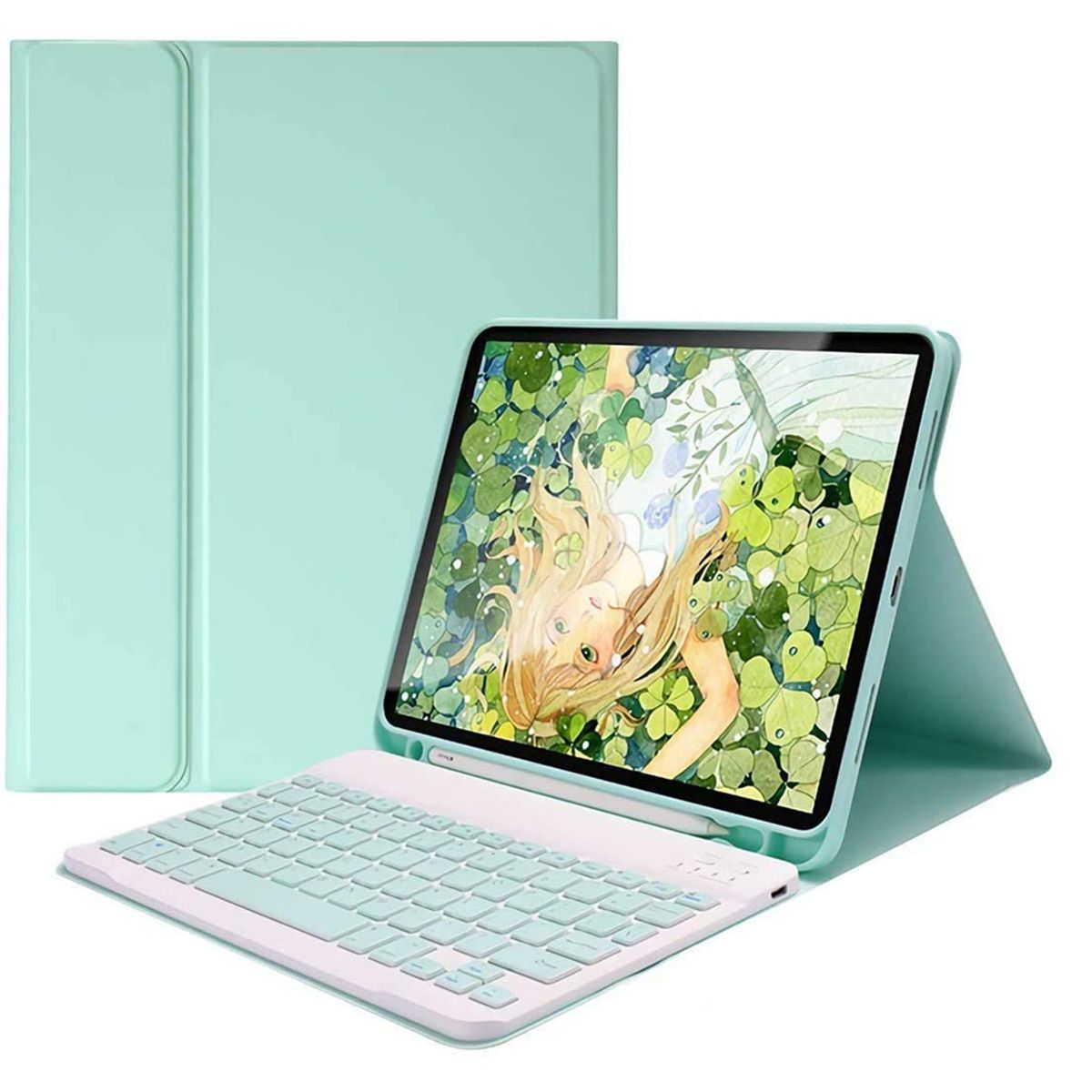 PUREPOWER - Funda con teclado de español (Incluye Ñ) para Xiaomi Pad 6 / Pad 6 Pro 11" 2023