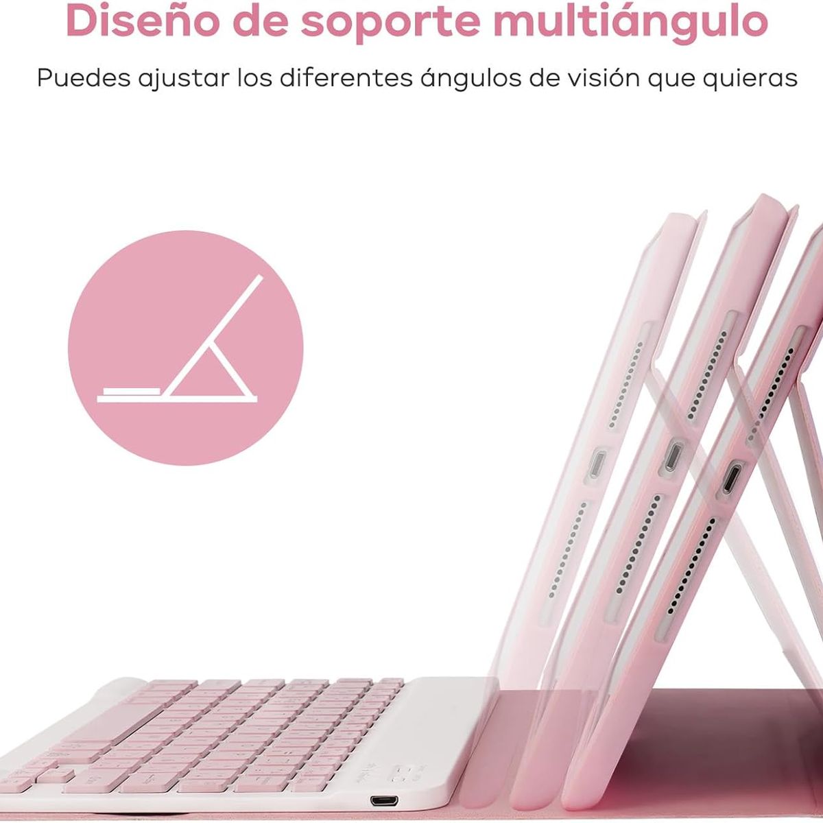 PUREPOWER - Funda con teclado de español (Incluye Ñ) para Xiaomi Pad 7/7 Pro/Pad 8/8 Pro 11.2 Pulgadas
