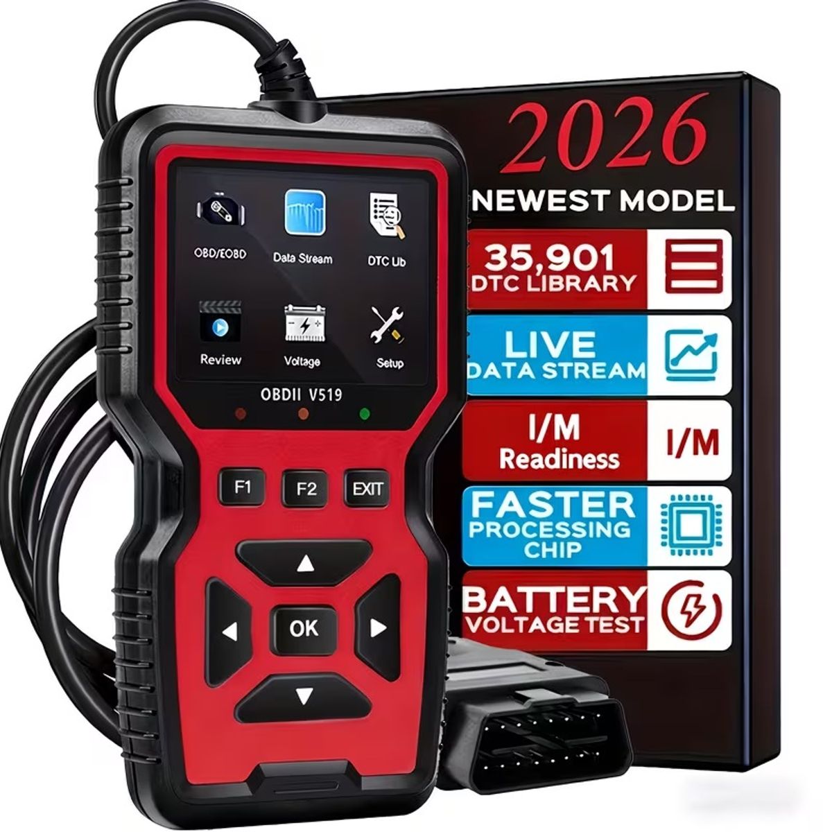 GENERICO - ESCANER AUTOMOTRIZ CON PUERTO OBD2 V519