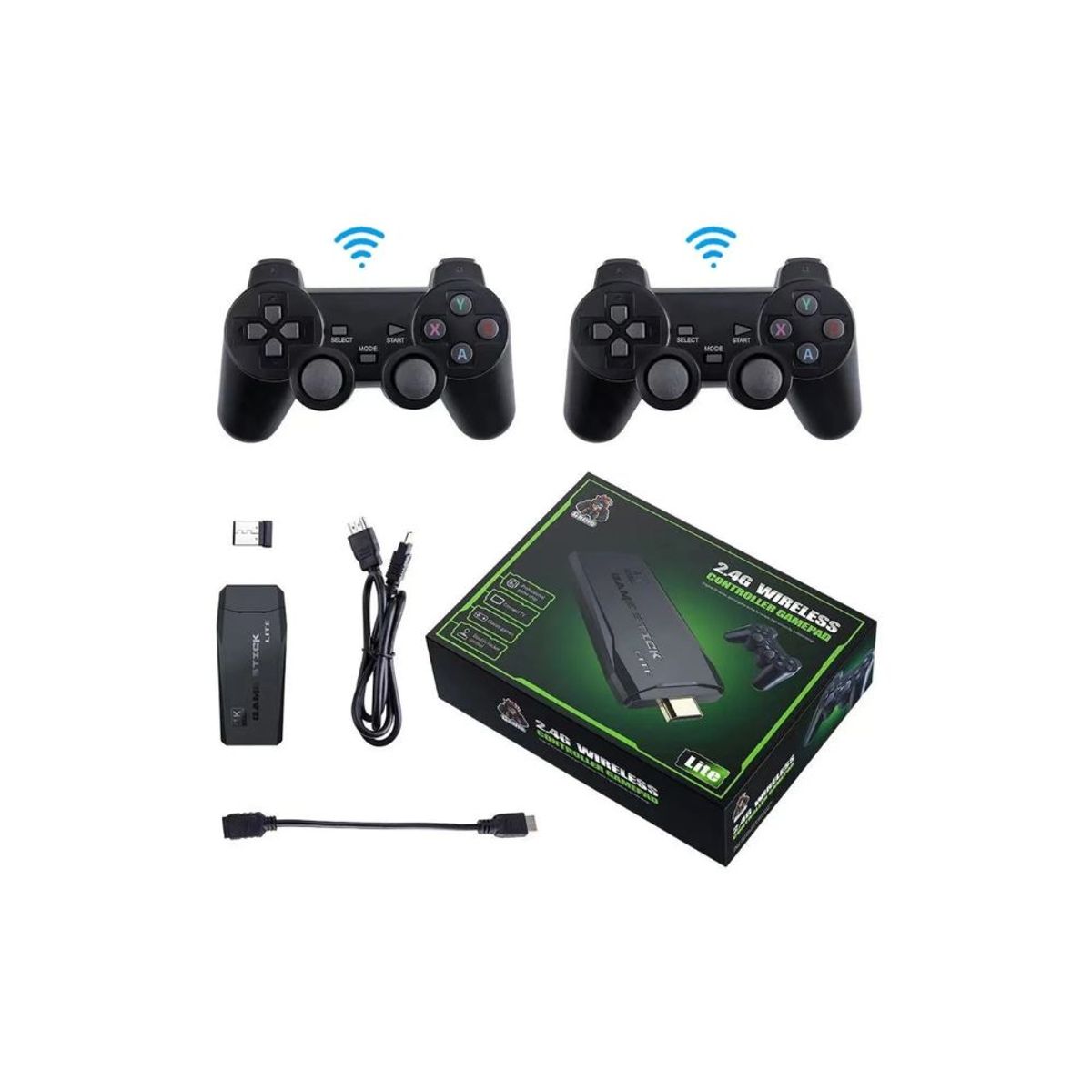 GENERICO - Consola Retro Game Stick Portable + 10,000 Juegos Clásicos