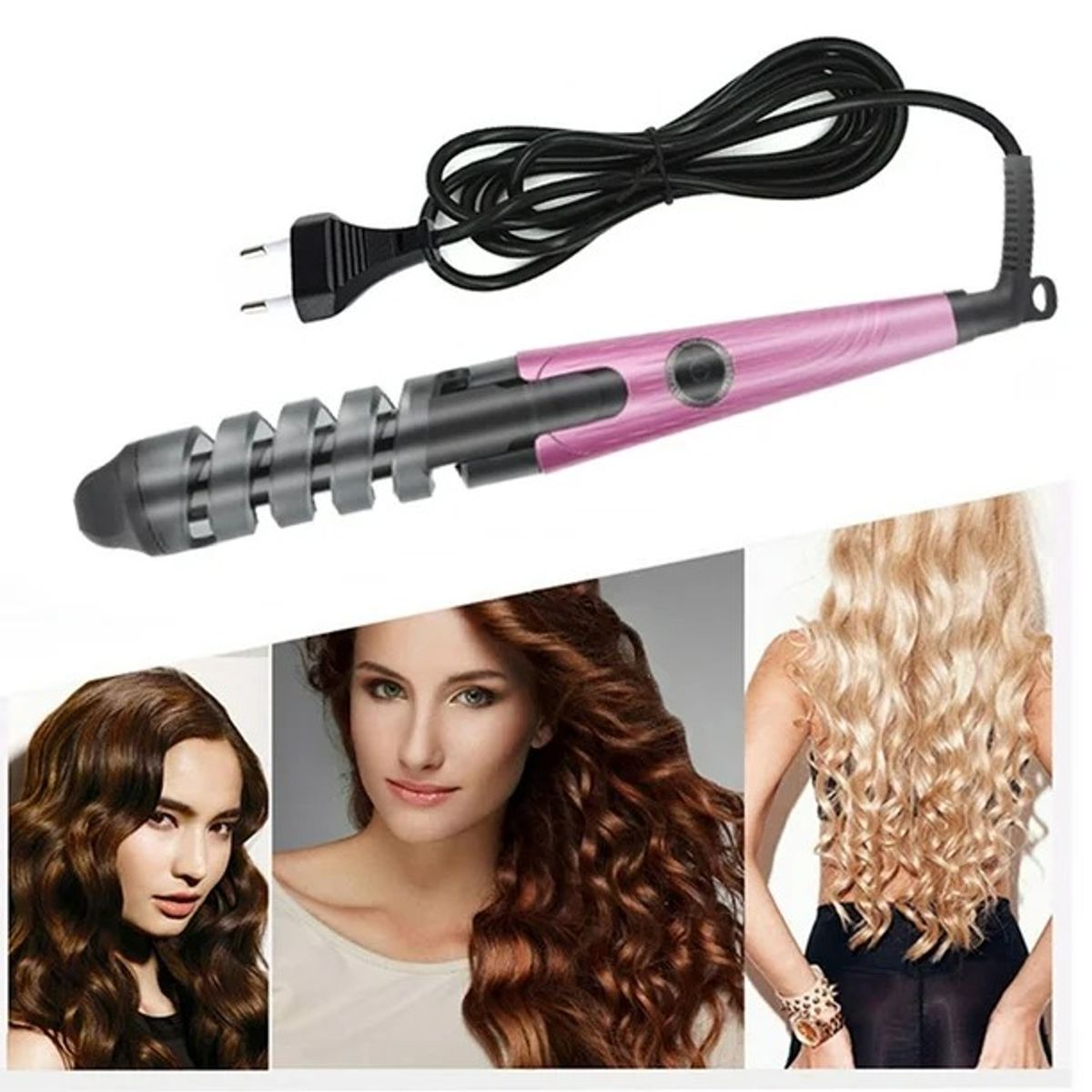 OEM - Rizador de Cabello en Espiral Cerámico Profesional - Ondulador de Cabello con Guía