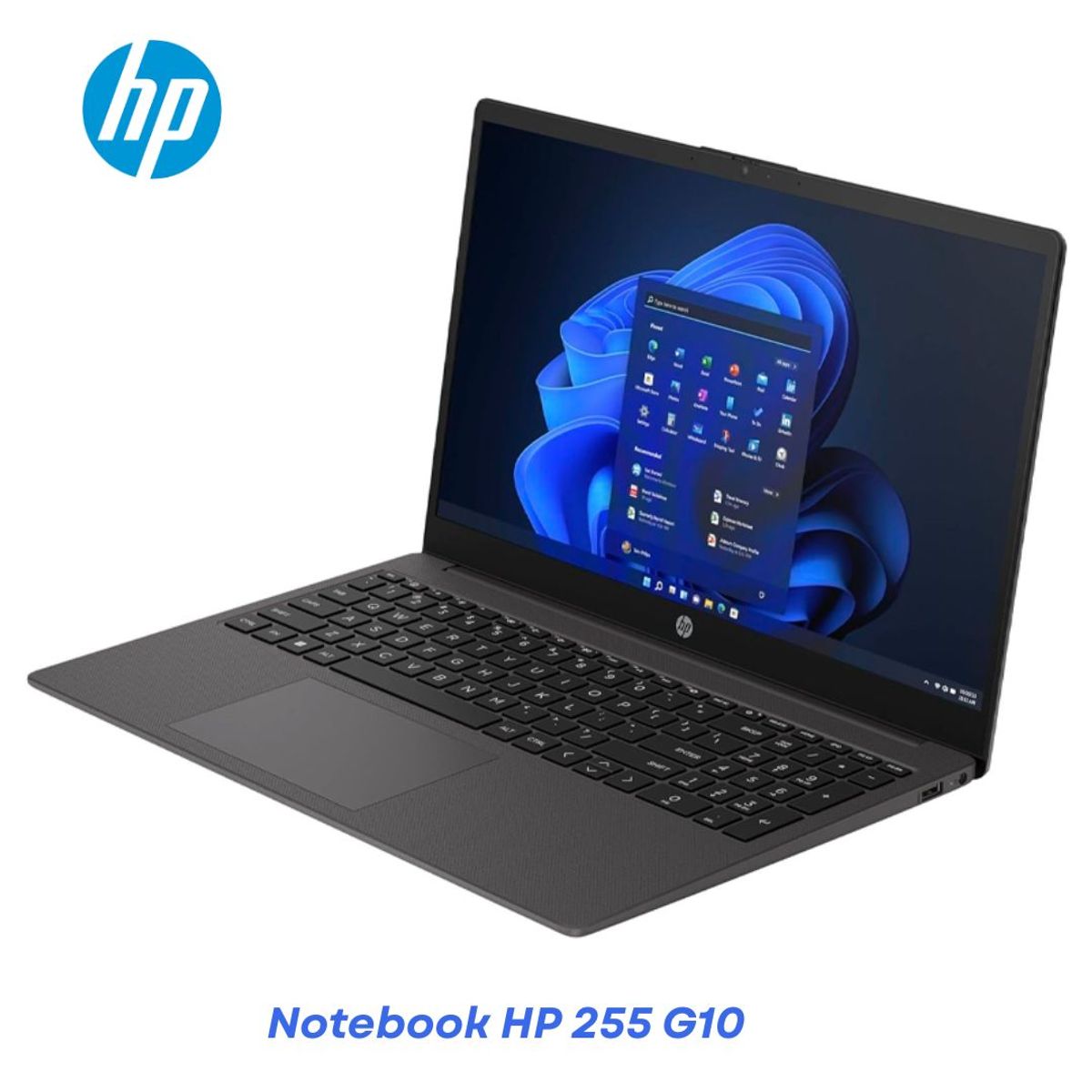 HP - Notebook HP 255 G10, 15.6" LCD LED HD SVA, AMD Athlon Silver 2.4/3.5GHz, 8GB LPDDR5-5500