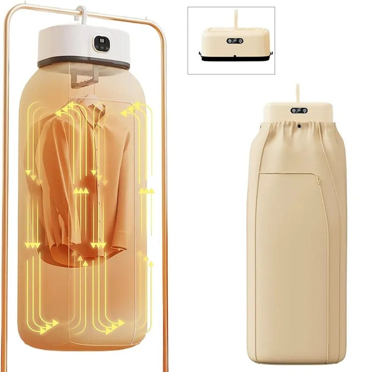 OEM - Tendedero Eléctrico Portátil con Aire Caliente - Secador de Ropa Plegable Multiuso