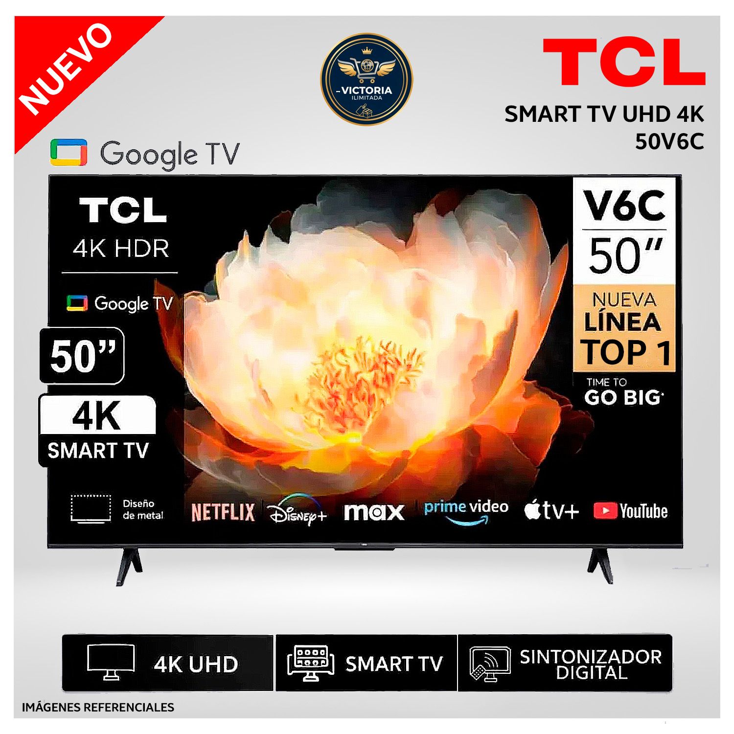 Televisor TCL 50” 50V6C LED UHD 4K Smart TV - Modelo Nuevo 2