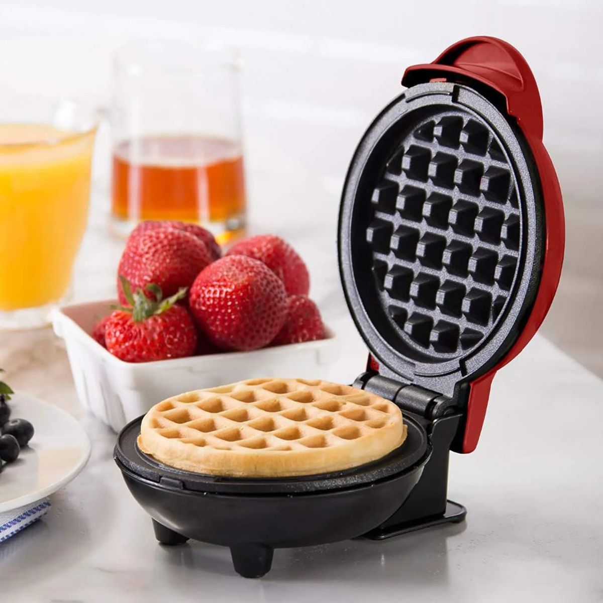 OEM - Mini Wafflera Eléctrica 350W Antiadherente - Ideal para Desayunos y Snacks