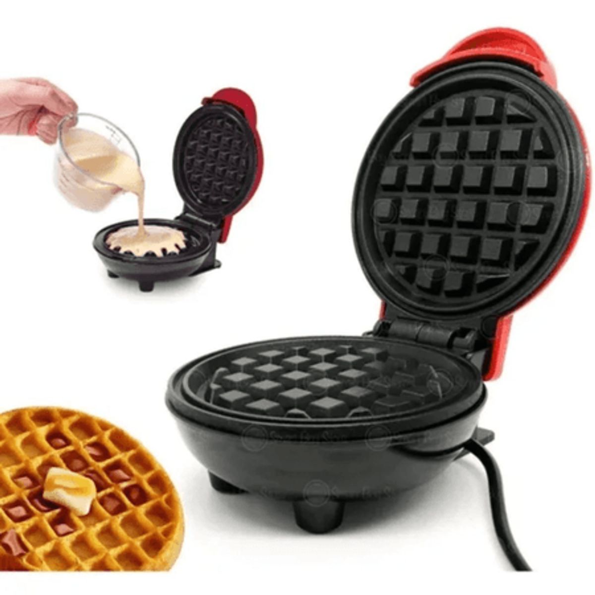 OEM - Wafflera Mini Eléctrica para Chaffles y Panqueques - Diseño Compacto y Potente