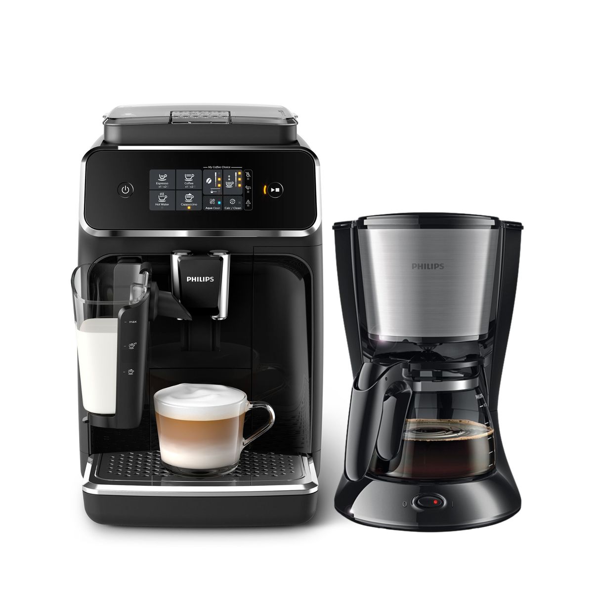 PHILIPS - Cafetera expresso latteGoep 15 bares + Regalo cafetera 1.2 litros de 2-15 tazas Philips