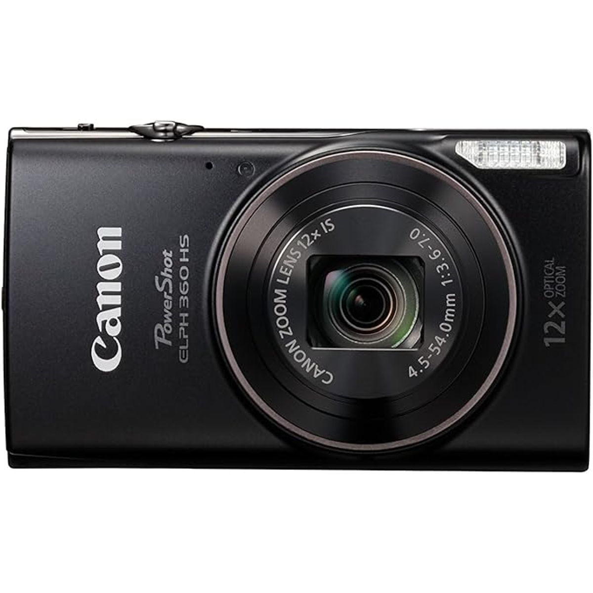 CANON - PowerShot ELPH 360 HS A Black, 20.2MP CMOS, 12x Zoom, OIS, 1080p Full HD