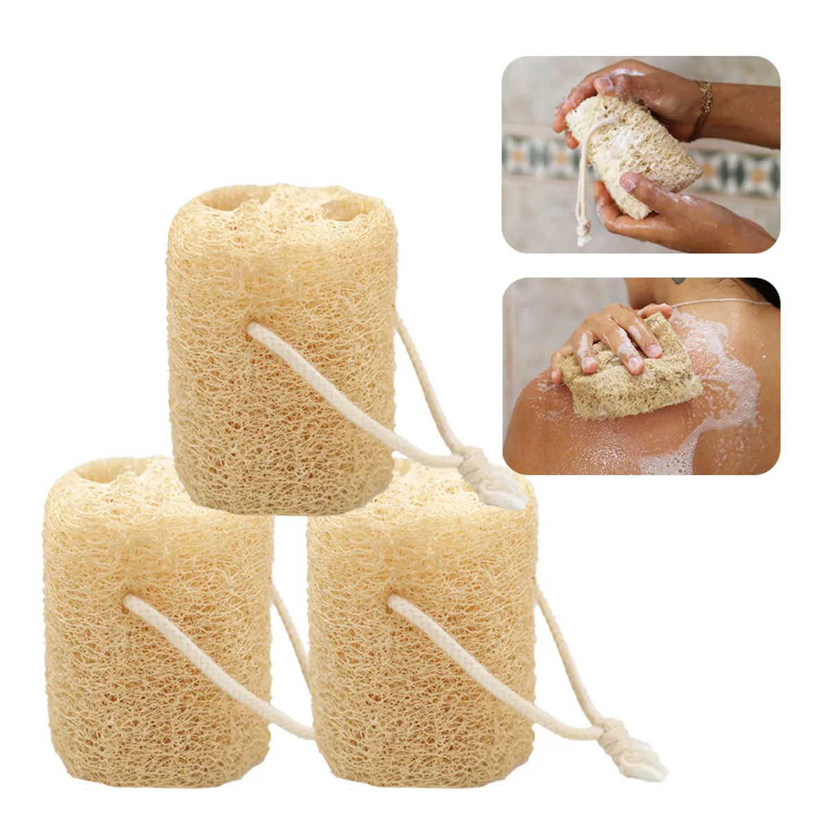 BAMBOO BALANCE - Esponja Vegetal Multiusos - Luffa Bamboo Balance Tripack