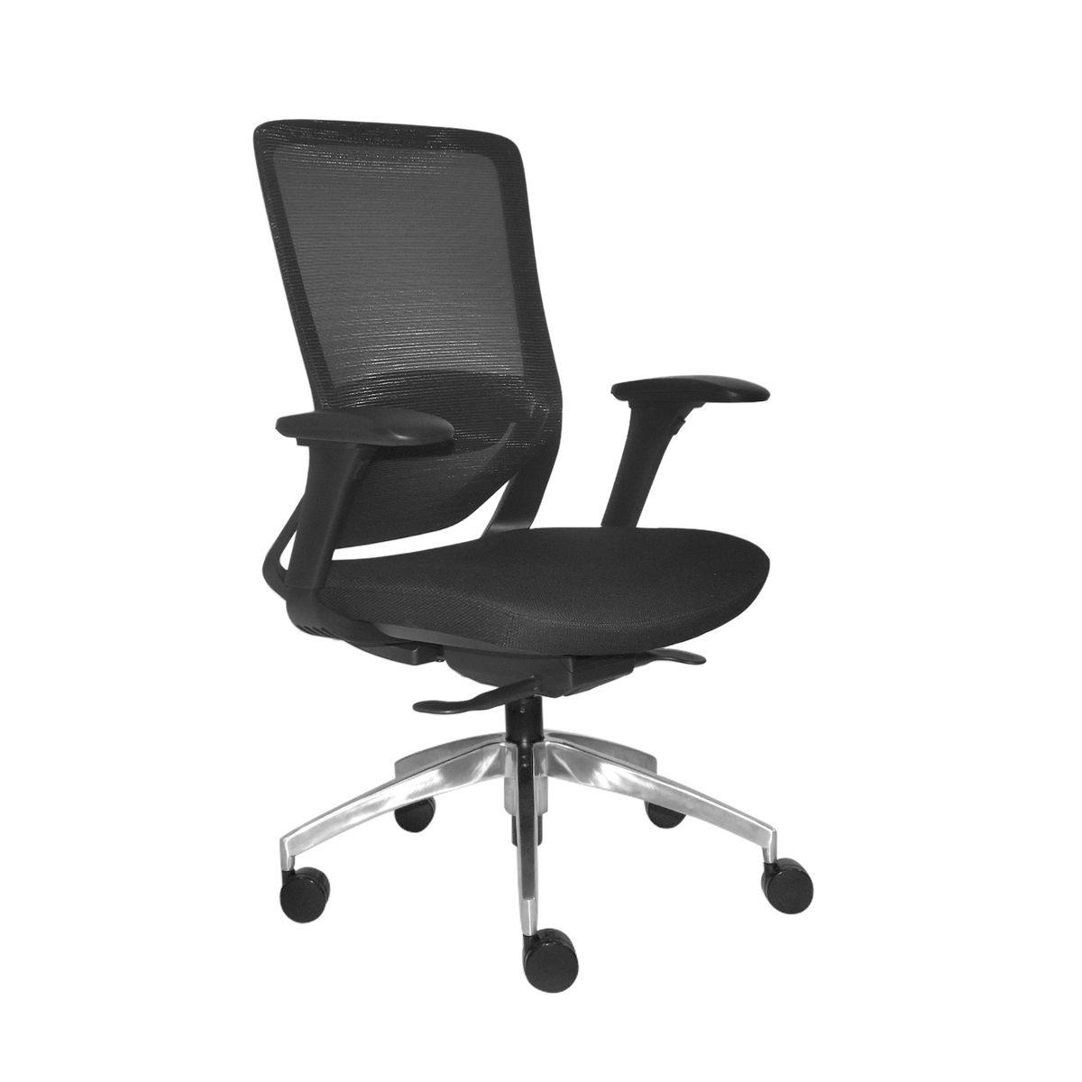 ALTHEA CONFORT - Silla Ergonómica Loop Gerente 4D Aluminio Negro Althea Confort