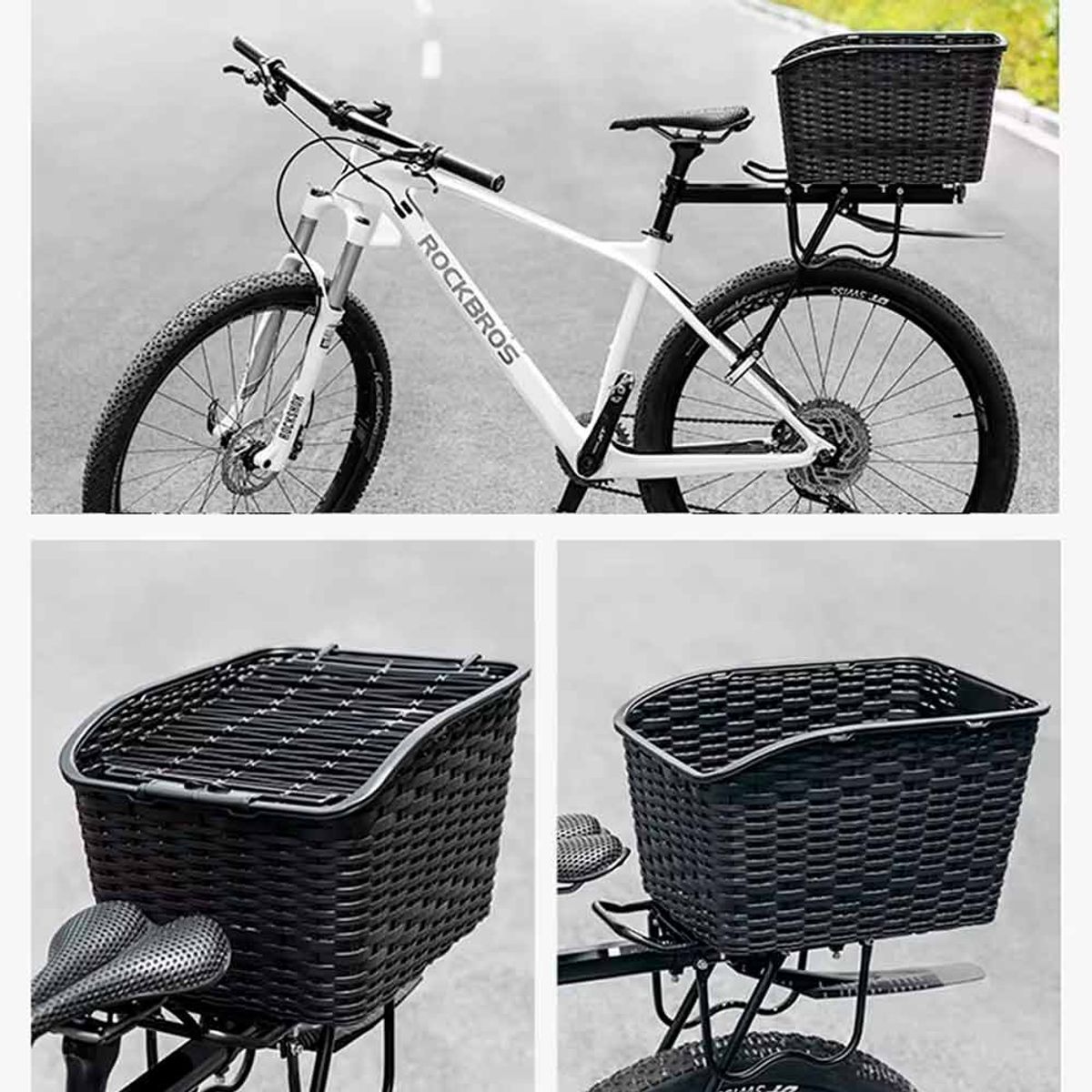 ROCKBROS - Cesta Trasera para Bicicleta PP33-BK Rockbros