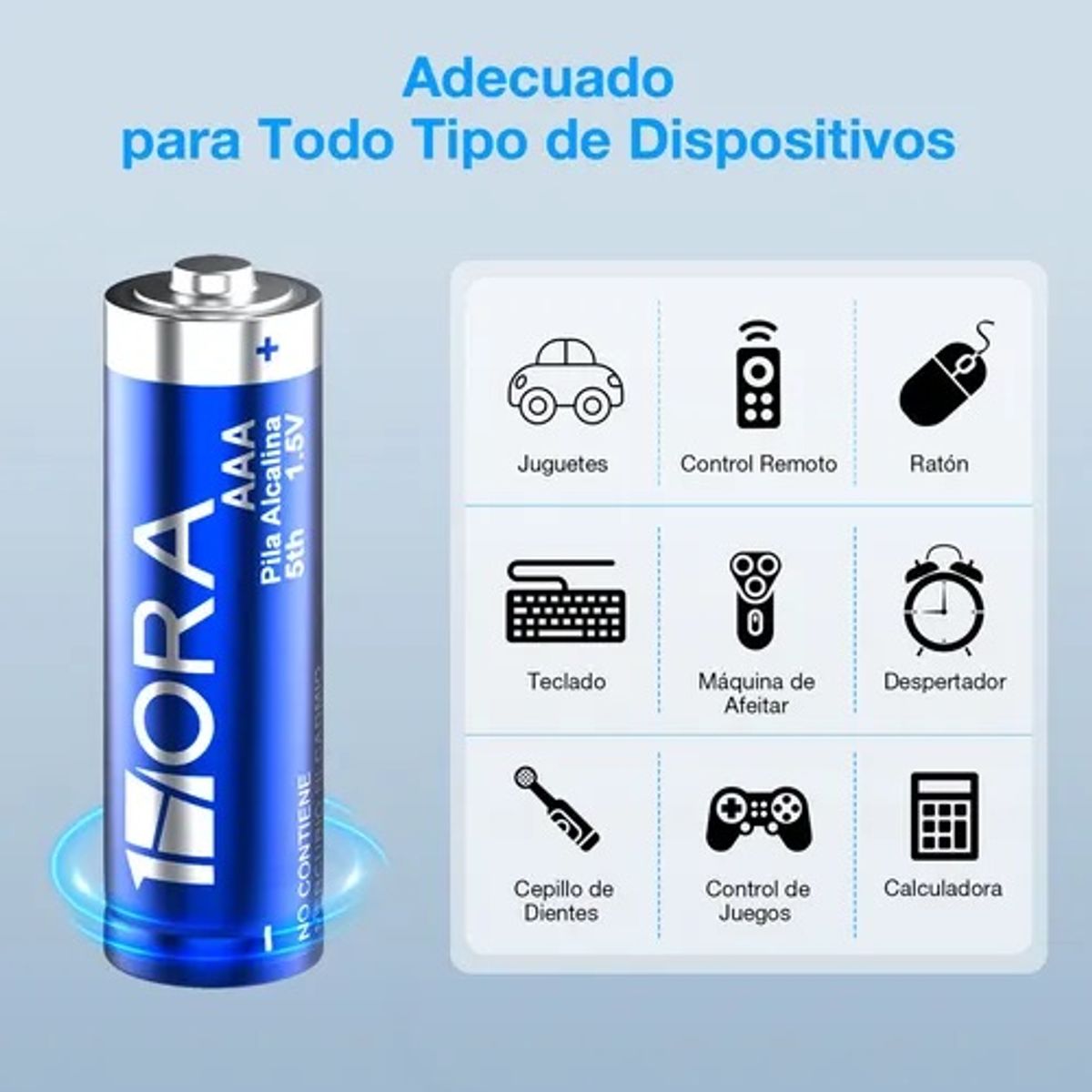 GENERICO - Pack de 12 Pilas alcalinas AAA GAR135 1HORA