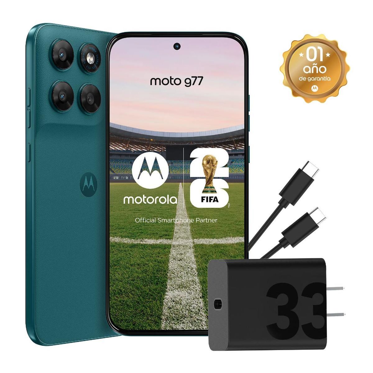 Motorola G77 8GB+256GB Esmeralda, marca MOTOROLA - Foto Principal