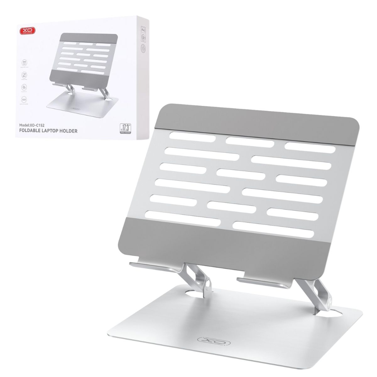 SEISA - Soporte de Aluminio Ergonómico Laptops Portátil Altura Ajustable Máximo Confort