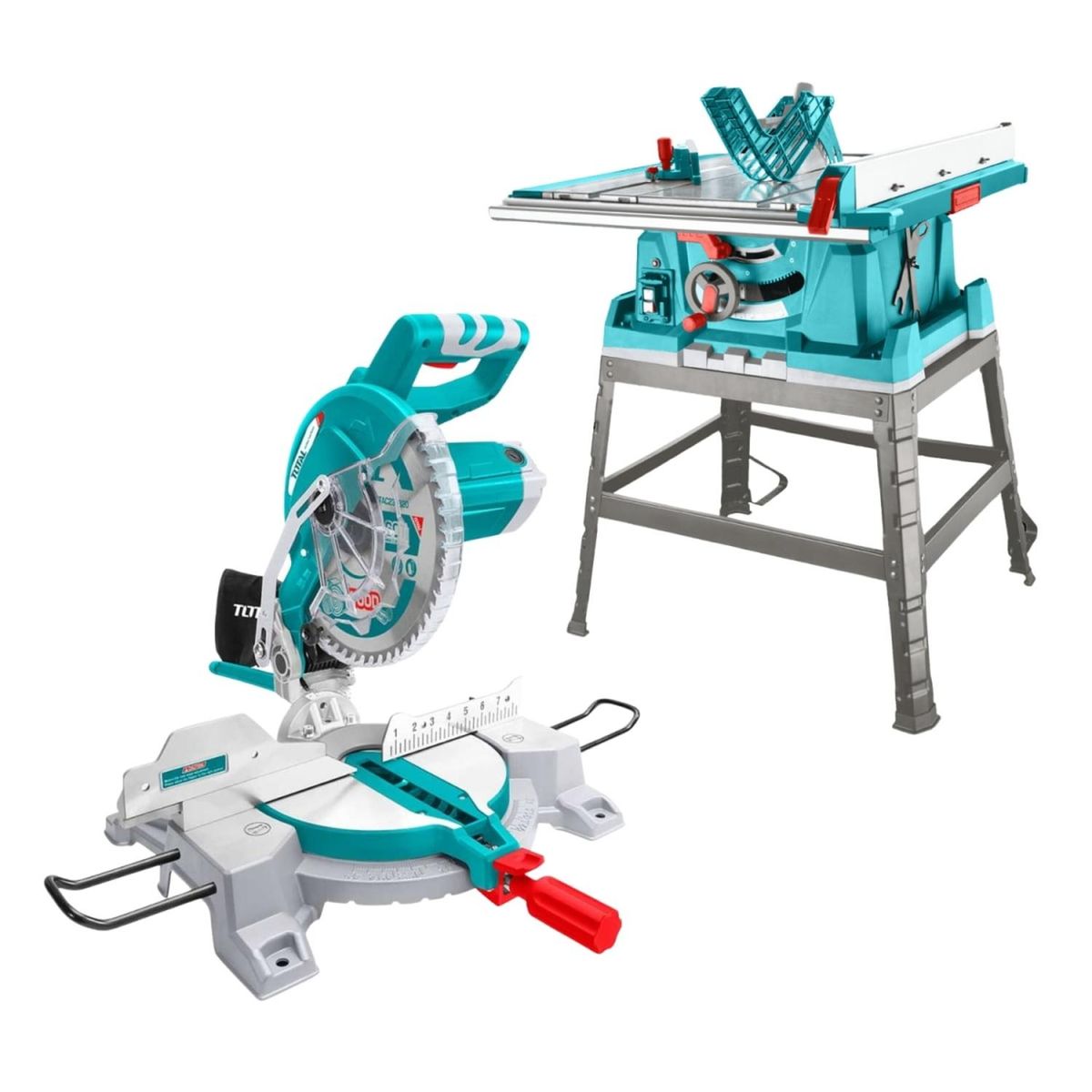 TOTAL - Sierra ingleteadora 1800w 10 + Sierra de Mesa 2600W Total