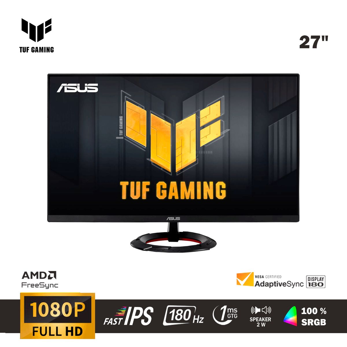 ASUS - Monitor Tuf Gaming Vg279q3r 27 Full Hd1920x1080 180hz Fast Ips 1ms