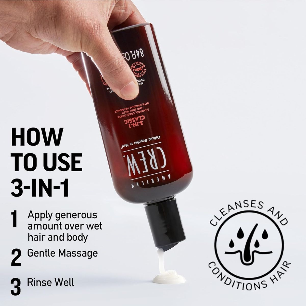 AMERICAN CREW - 3-in-1 Shampoo, Conditioner and Body Wash American Crew 1000ml