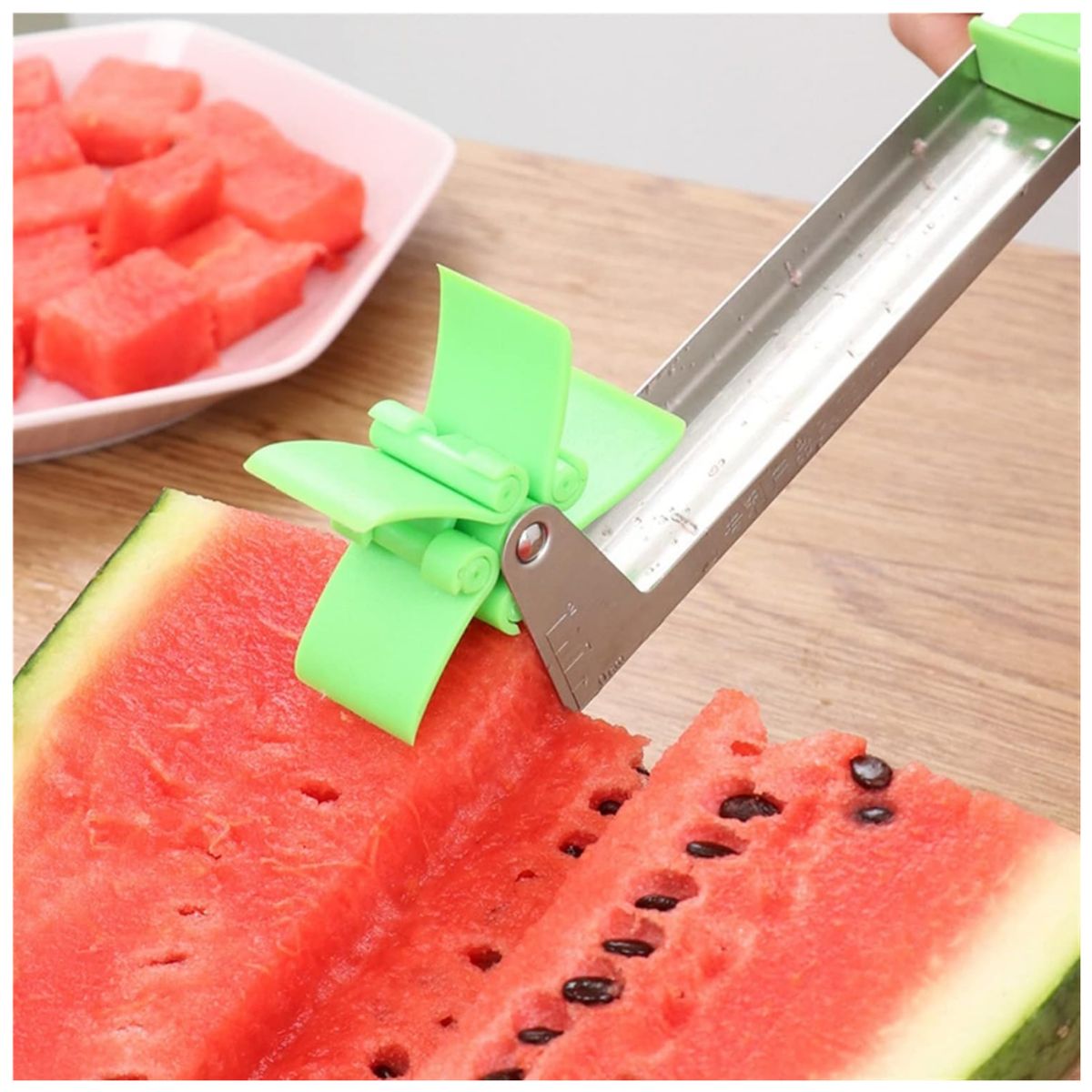 INSPIRA MARKET - Cortador de Sandía en Cubos Multifuncional