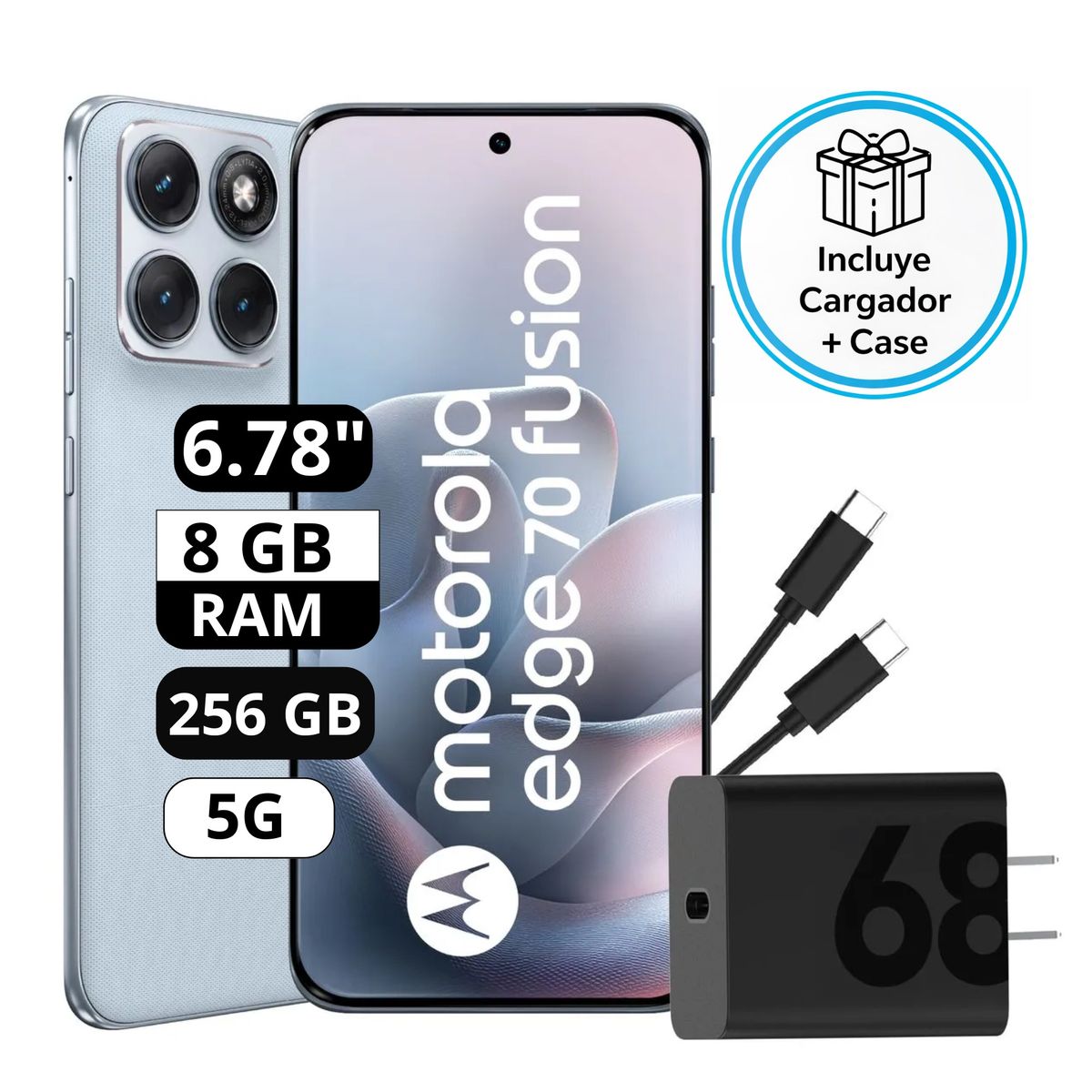 MOTOROLA - Motorola Moto Edge 70 Fusion 8RAM 256GB Celeste