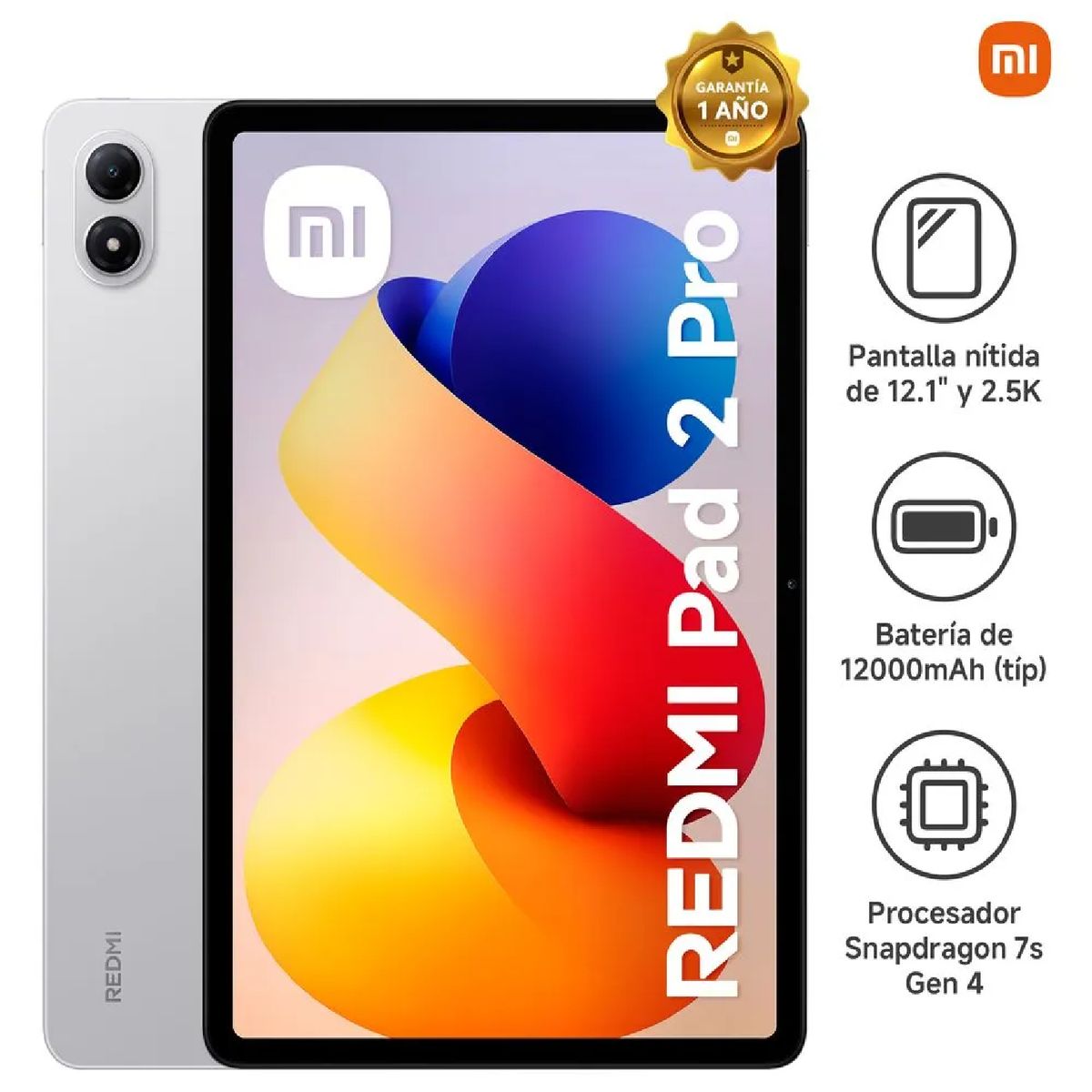 XIAOMI - Tablet Xiaomi Redmi Pad 2 Pro 12.1" 8GB RAM 256GB – Silver