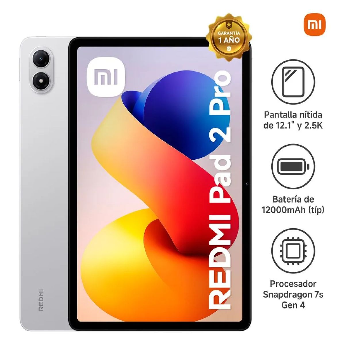 XIAOMI - Tablet Xiaomi Redmi Pad 2 Pro 12.1" 8GB RAM 256GB – Silver